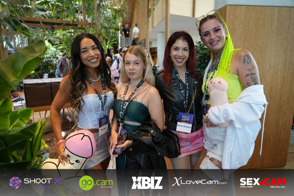 Girls posing at an event